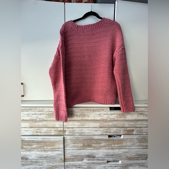 🌸 Hazel Moon Rose Pink Chunky Knit Button Cardigan Sweater Size M NWOT - Picture 5 of 10